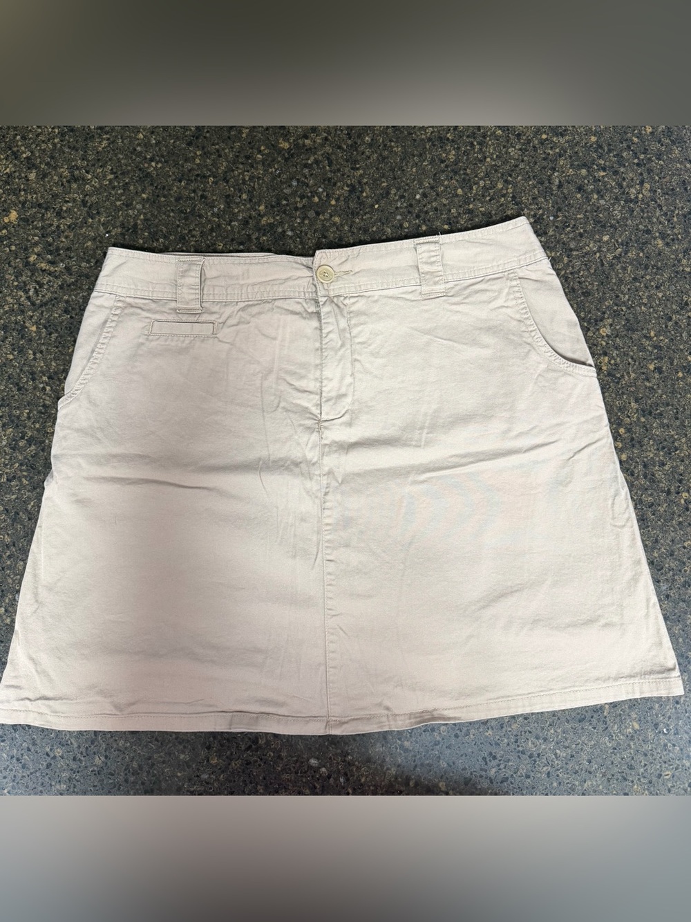 White Stag Khaki Tan School Uniform Dress Casual Girls Juniors Skort Skirt Short